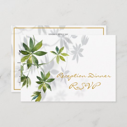 Tropische schokschaduwontvangst met lef RSVP (Voorkant / Achterkant)