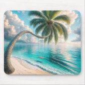 Tropische schommel hangend aan palmboom muismat (Voorkant)