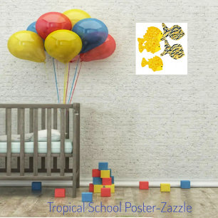 Tropische school poster