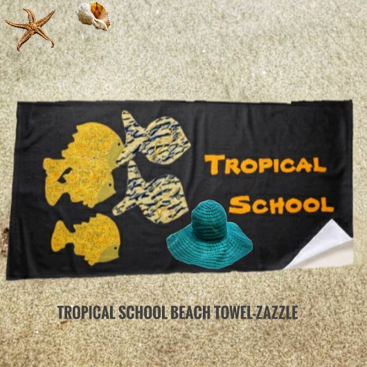Tropische school strandlaken