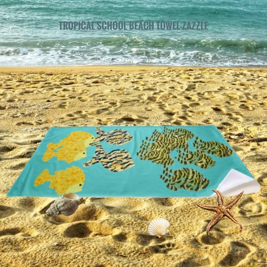 Tropische school strandlaken