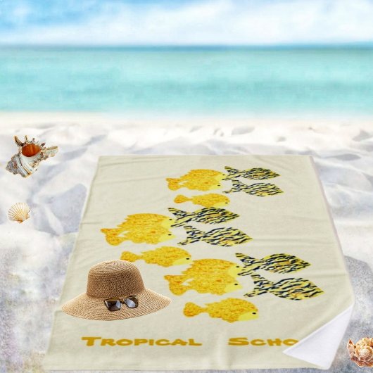 Tropische school strandlaken