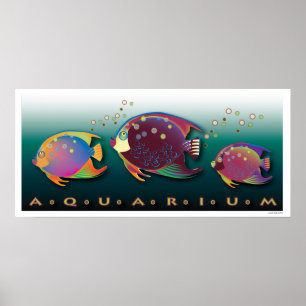 Tropische schoonheid Aquarium-Poster Poster