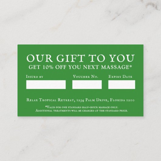 Tropische schoonheid bedrijf frangipani loyaliteit aanbevelingskaartje (Achterkant)