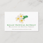 Tropische schoonheid bedrijf frangipani loyaliteit aanbevelingskaartje (Voorkant)