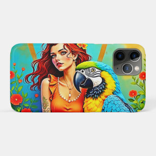 Tropische schoonheid en Blue Parrot Design Case-Mate iPhone Case