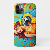 Tropische schoonheid en Blue Parrot Design Case-Mate iPhone Case (Achterkant)