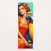 Tropische schoonheid en Blue Parrot Design Yogamat (Voorkant)