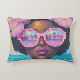 Tropische schoonheid in roze tinten accent kussen