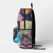 Tropische schoonheid in roze tinten bedrukte rugzak (Rechts)