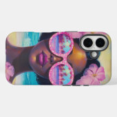 Tropische schoonheid in roze tinten Case-Mate iPhone case (Achterkant (horizontaal))