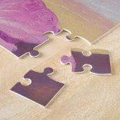 Tropische schoonheid in roze tinten legpuzzel (Zijkant)