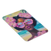 Tropische schoonheid in roze tinten magneet (Rechterzijde)