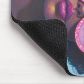 Tropische schoonheid in roze tinten muismat (Hoek)