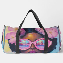 Tropische schoonheid in roze tinten plunjezak