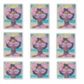 Tropische schoonheid in roze tinten sticker (Voorkant)