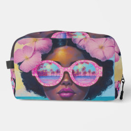Tropische schoonheid in roze tinten toilettasje