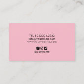 Tropische Schoonheidssalon SPA Moderne Make-upkuns Visitekaartje (Achterkant)