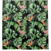 Tropische schotelgordijn douchegordijn (Voorkant)