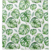 Tropische schotelgordijn douchegordijn (Voorkant)