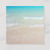 Tropische Seacoast Condo Rental Adverteren Vierkante Visitekaartje (Achterkant)