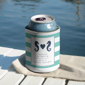 Tropische Seahorse bruiloft gunst Blikjeskoeler