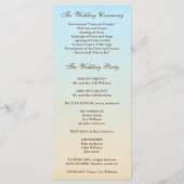 Tropische Seashell Beach Wedding Programma Programmakaart (Achterkant)
