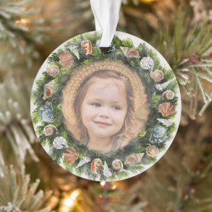 Tropische Seashells 2 Aangepaste kerstfoto's Ornament