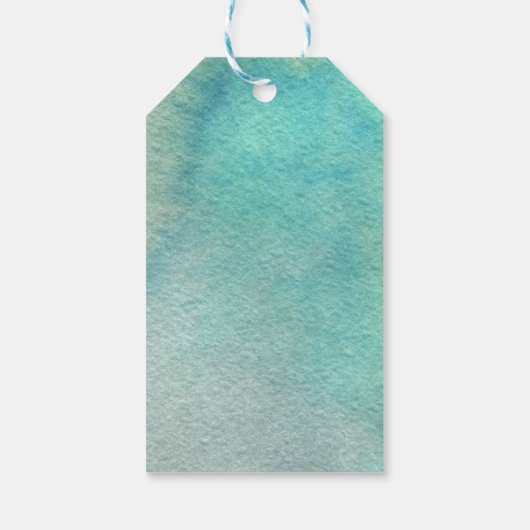 Tropische SEAsons GREETINGS | KustWaterverf Cadeaulabel (Achterkant)