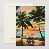 Tropische seizoensgebonden brief vakantie Kaart (Voorkant / Achterkant)