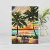 Tropische seizoensgebonden brief vakantie Kaart (Staand voorkant)