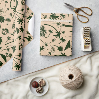 Tropische sereniteit palmboombladeren cadeaupapier