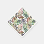 Tropische servetten groen en blush servetten palmb (Hoek)