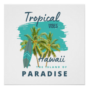 Tropische Sfeer Hawaï Eiland van Paradijs Perfect Poster