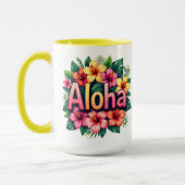Tropische Sfeer Hawaiiaanse Aloha Bloem Mok (Links)