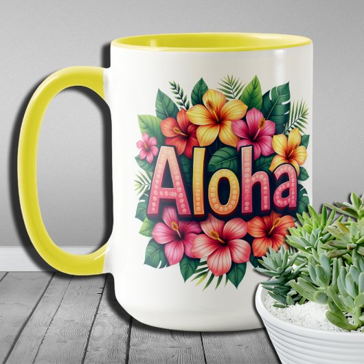 Tropische Sfeer Hawaiiaanse Aloha Bloem Mok