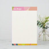 Tropische Sfeer Kleurrijk Briefpapier (Staand voorkant)