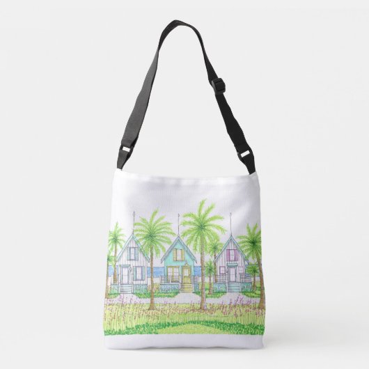 Tropische Shack-tas Crossbody Tas (Achterkant)