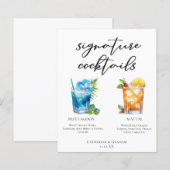 Tropische Signature Cocktails Wedding Menu (Voorkant / Achterkant)