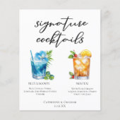 Tropische Signature Cocktails Wedding Menu (Voorkant)