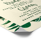 Tropische Signature Drankjes Bruiloftsbar Menu Bor Poster (Hoek)