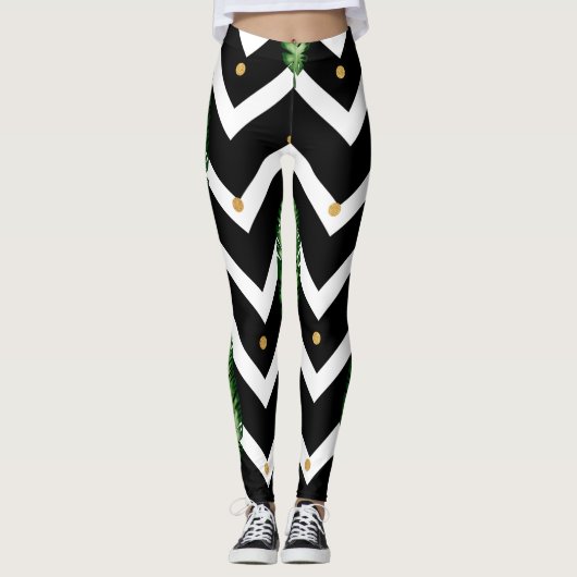 Tropische sinaasappelen leggings (Voorkant)