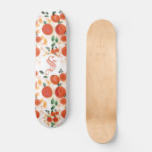 Tropische Sinaasappels en bladpatroon Persoonlijk Skateboard (Voorkant)
