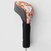 Tropische Sinaasappels en lederen patroonmonogramm Golfheadcover (Schuin)