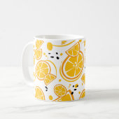 Tropische Sinaasappels plakjes Wedges Citrus Summe Koffiemok (Voorkant links)