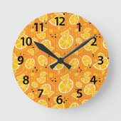 Tropische Sinaasappels plakjes Wedges Citrus Summe Ronde Klok (Voorkant)