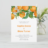 Tropische Sinaasappels van Citrus Botanical White Kaart (Staand voorkant)