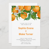 Tropische Sinaasappels van Citrus Botanical White Kaart (Voorkant / Achterkant)