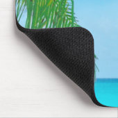 Tropische Sjabloon Palms Blue Sky Elegant Modern Muismat (Hoek)