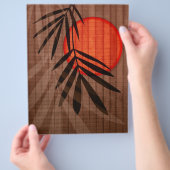 Tropische Sjabloon van de Bamboe & Red Moon Flyer (Hand)